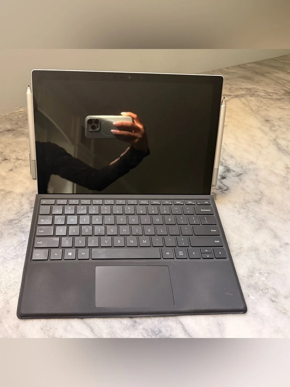 Microsoft Surface Pro 7 Laptop Tablet w/ Keyboard and Two Pens
